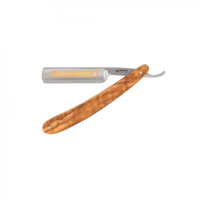 Бритва традиційна Dovo Inox Olive 415 875 Stainless Steel 5/8” – класична небезпечна бритва 5/8 з нержавіючої сталі та ручкою з оливкового дерева