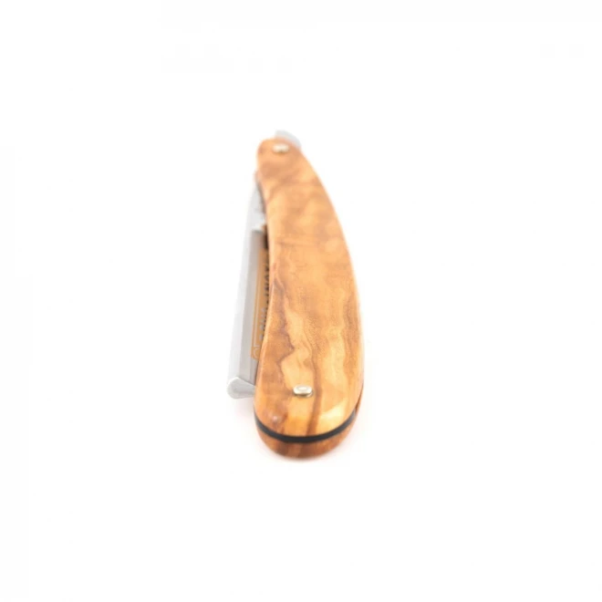 Бритва традиційна Dovo Inox Olive 415 875 Stainless Steel 5/8” – класична небезпечна бритва 5/8 з нержавіючої сталі та ручкою з оливкового дерева