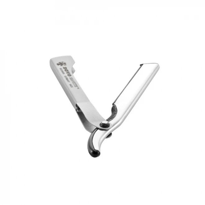 Бритва-Шаветт Dovo Shavette 201 087 Silver – легка шаветка зі змінними лезами, срібний анодований алюміній + сталева ручка