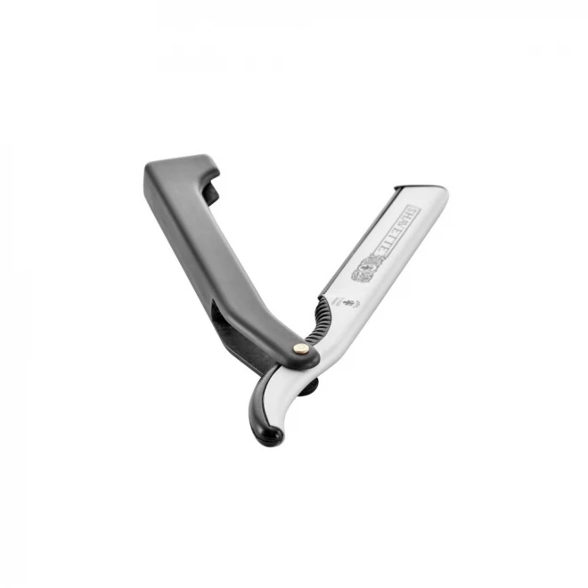 Бритва-Шаветт Dovo Shavette 201 081 Black – легка шаветка зі змінними лезами, анодований алюміній + чорна поліамідна ручка