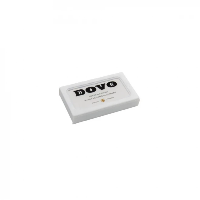 Леза DOVO Super Platinum 10 шт – гострі двосторонні леза для безпечної бритви та шаветки (DE), чисте та комфортне гоління
