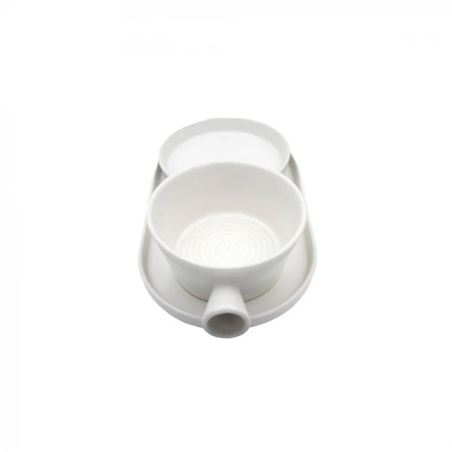 Набір для гоління Dovo Shave Ritual (Daylight), білий – керамічна чаша з кришкою + піднос + дерев’яна полиця | преміум-ритуал мокрого гоління