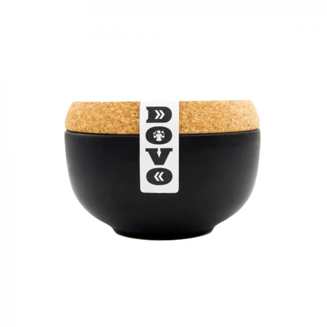 Мило для гоління DOVO Shaving Soap Deep Leather 115 г – щільна стабільна піна, зволоження та ковзання | аромат шкіри й сандалу, банка stoneware з корком