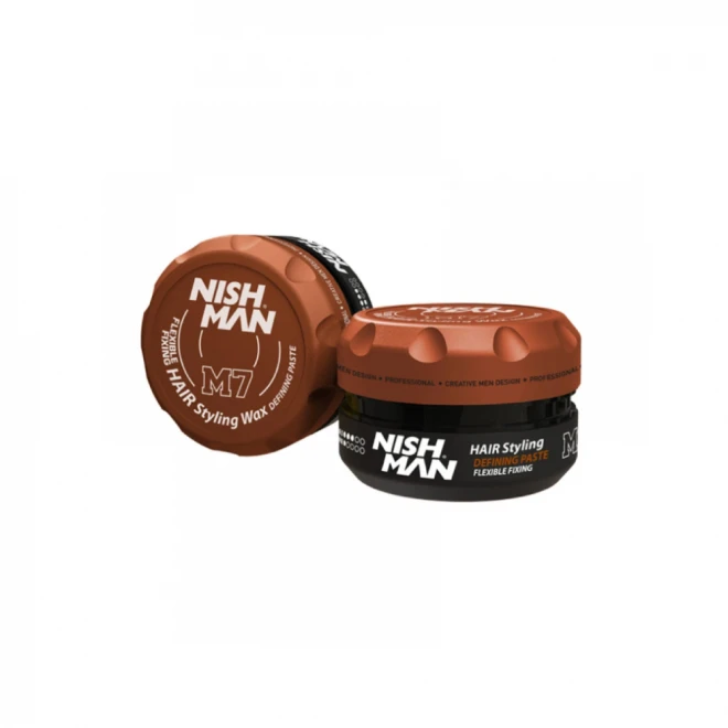 Матова паста для стилізації волосся Nishman Hair Styling Wax M7 30 мл – супер сильна фіксація та матовий фініш | тревел-версія