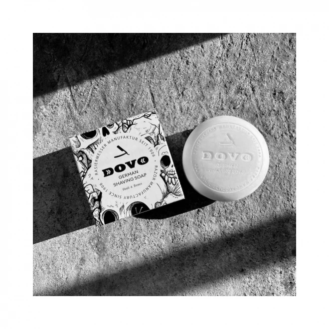 Мило для гоління DOVO Skulls & Bones 150 г – ручна робота (Німеччина), стабільна піна та баланс зволоження | для класичного вологого гоління
