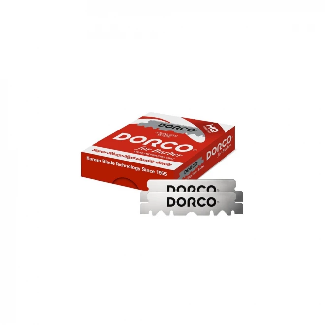 Леза для гоління Dorco HST300R Razor Blades Single Edge половинки 100 шт (червоні) – професійні напівлезa для шеветок