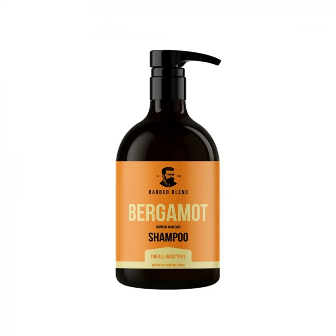 Шампунь для всіх типів волосся Barber Blend Bergamot 500 мл – щоденне очищення з освіжаючим ароматом бергамоту