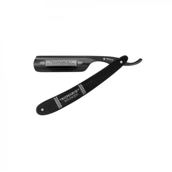 Бритва традиційна Dovo Bismarck 26 830 Carbon Steel 6/8 Black Duke – преміальна небезпечна бритва 6/8 з вуглецевої сталі
