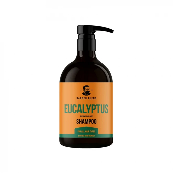 Шампунь для всіх типів волосся Barber Blend Eucalyptus 500 мл – щоденна свіжість та очищення з евкаліптом