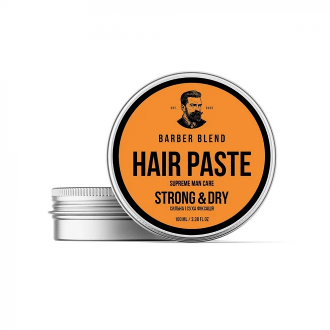 Паста для стилізації волосся Barber Blend Hair Paste 100 мл – універсальна матова текстура для щоденних чоловічих укладок
