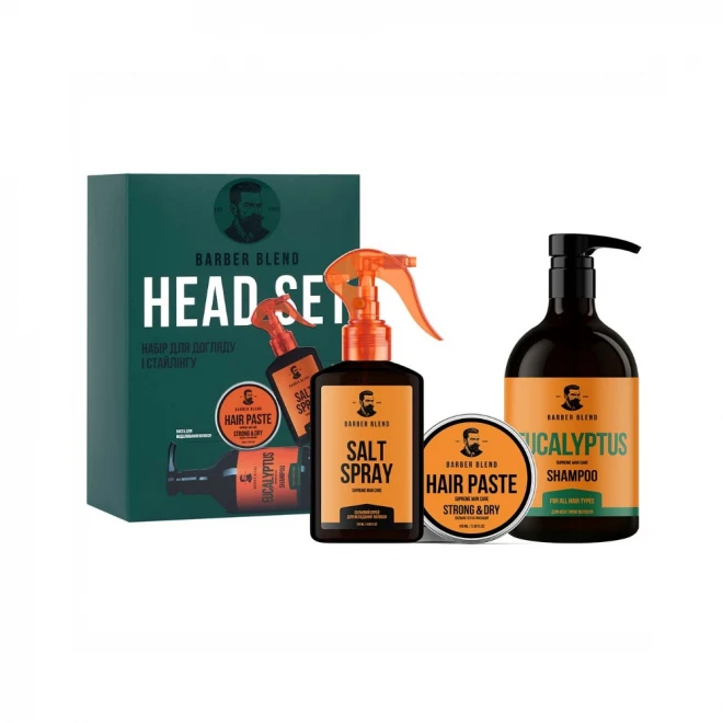 Набір для догляду і стайлінгу Barber Blend Head Set – комплексний догляд за волоссям і головою з барбершоп‑вайбом