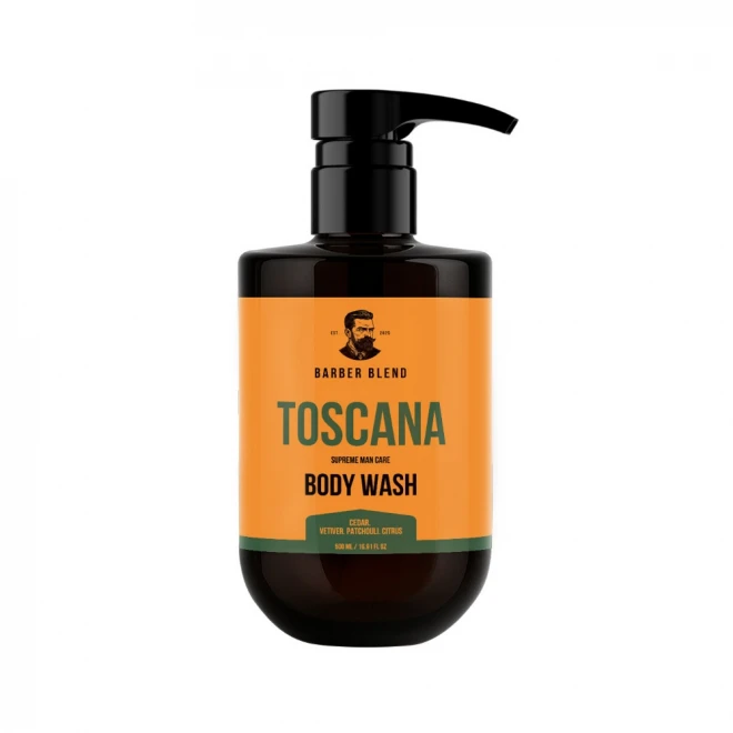 Парфумований гель для душу Barber Blend Toscana для чоловіків 500 мл – теплий чоловічий аромат Тоскани у великому форматі