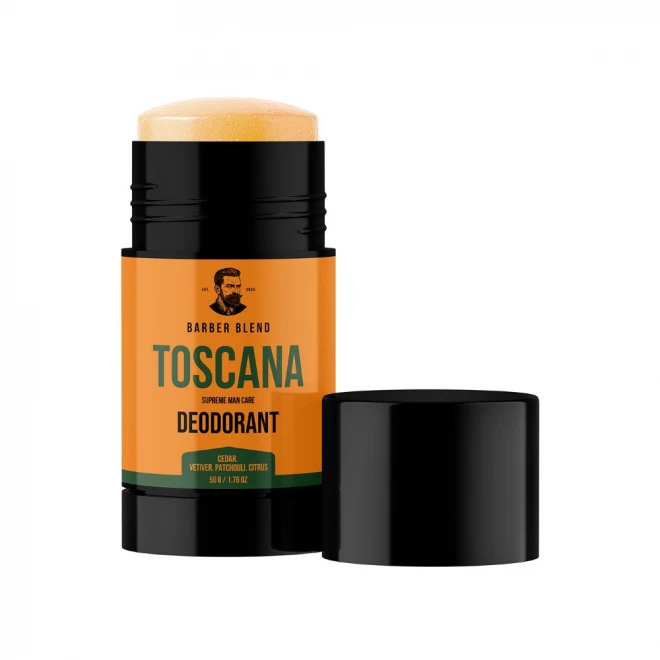 Дезодорант для чоловіків Barber Blend Toscana 50 г – деревно-цитрусова свіжість і впевненість на цілий день