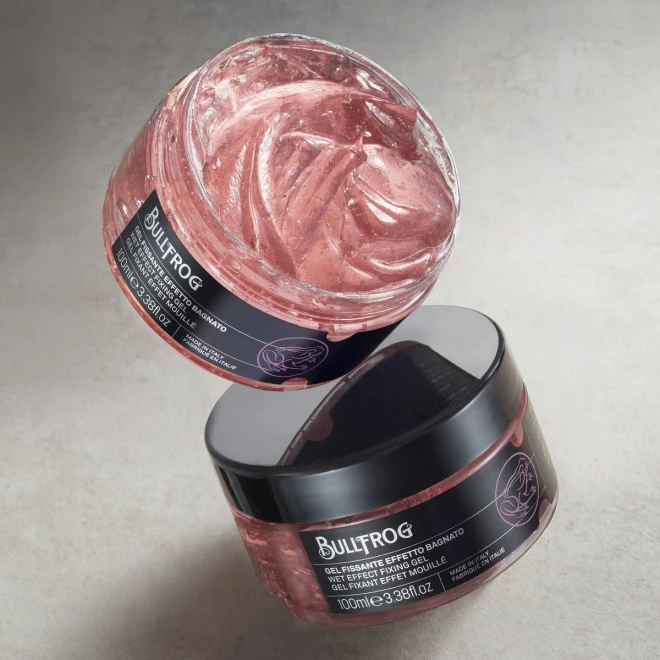 Гель для стилізації волосся Bullfrog Wet Effect Fixing Gel 100 мл – мокрий ефект, глянцевий блиск без жорсткості та слідів