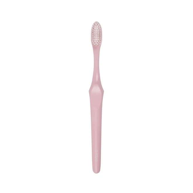 Зубна щітка Kent SMILE Super Soft (Pink) — делікатність та антибактеріальний захист для здоров'я ясен