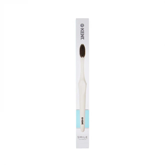 Зубна щітка Kent SMILE Silver and Charcoal Infused — відбілювання та антибактеріальний ефект