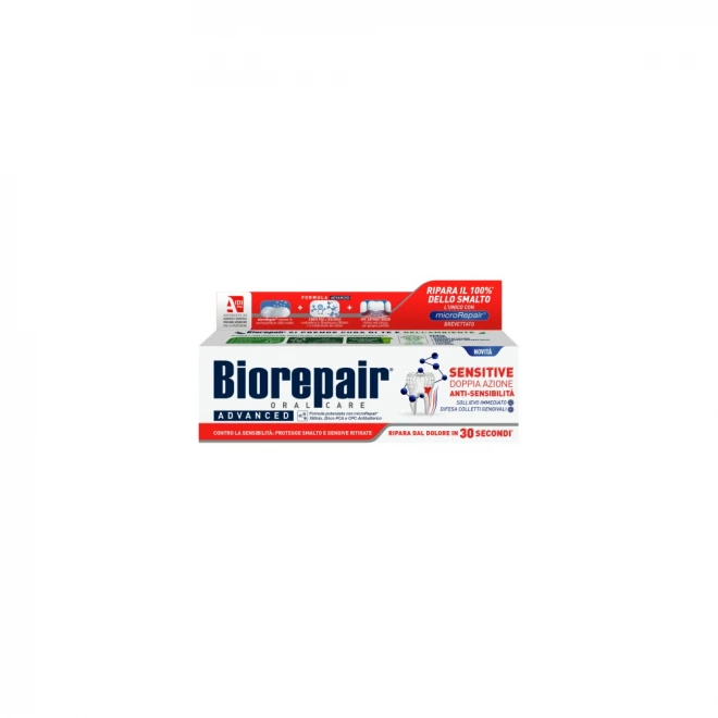 Зубна паста Biorepair Advanced Sensitive для чутливих зубів, 75 мл – відновлення емалі та швидке зниження чутливості | Barbercompany