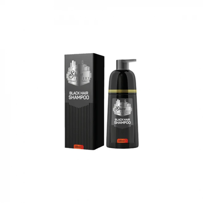 Шампунь-фарба The Shave Factory Black Hair Shampoo 400 мл — відновлення кольору волосся та бороди