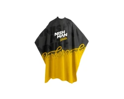 Перукарська накидка Nishman Professional Cape Yellow & Black (NISM00412)