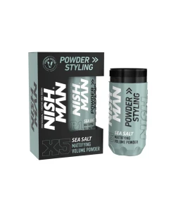 Матова пудра для створення об'єму волосся Nishman Styling Powder Wax P5 (X5) з морською сіллю, 20 г
