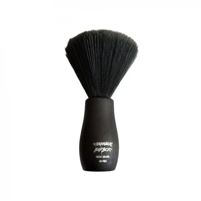 Перукарська змітка Marmara Barber No. 984 з дерев'яною ручкою — делікатне видалення волосся після стрижки