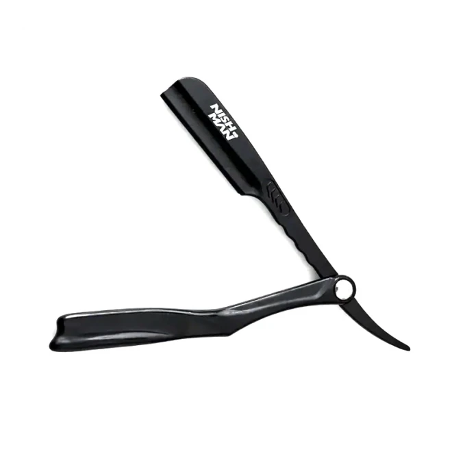 Бритва-шаветт Nishman Milly Clutch Razor Holder Thick Black – міцний тримач для змінних лез з ергономічною ручкою