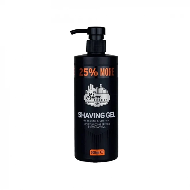 Гель для гоління The Shave Factory Blue Fresh Activ — прозоре ковзання та освіжаючий ефект