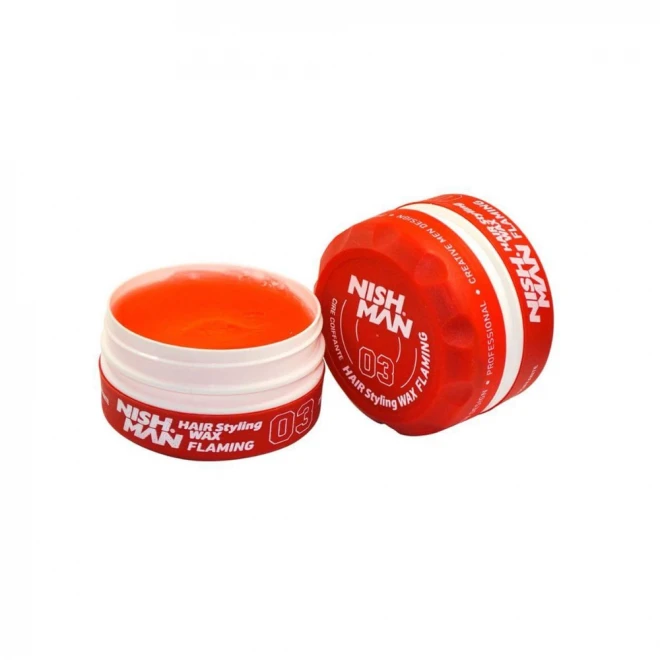 Віск для волосся Nishman Aqua Wax 03 Flaming — сильна фіксація та дзеркальний блиск