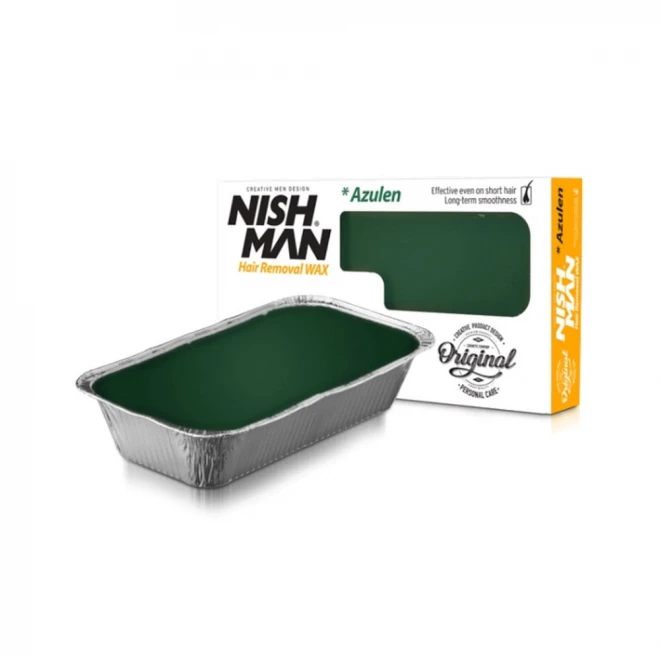 Гарячий віск Nishman Hair Removal Wax Azulen 500 г — професійна депіляція без смужок
