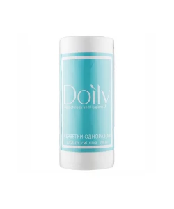 Серветки одноразові Doily 20х20 см, сітка, в рулоні  (100 шт/рул), спанлейс