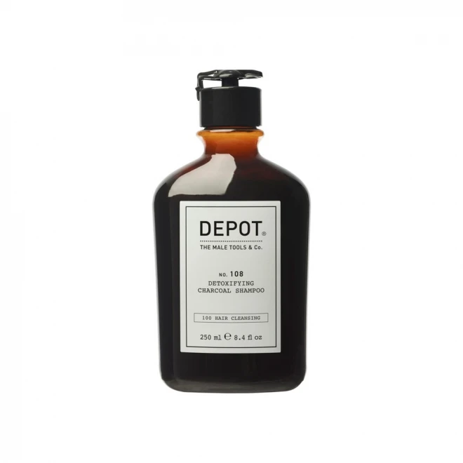 Шампунь DEPOT No. 108 Detoxifying Charcoal Shampoo, 250 мл — детокс і глибоке очищення з бамбуковим вугіллям