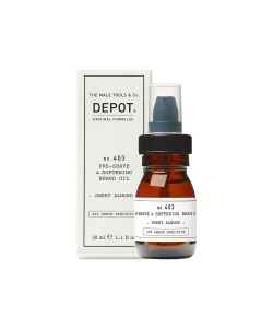 Олія до гоління та пом'якшення бороди Depot No. 403 Pre-Shave & Softening Beard Oil, 30 мл