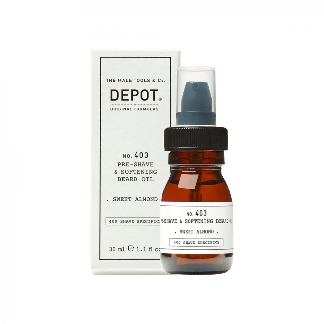 Олія DEPOT No. 403 Pre-Shave & Softening Beard Oil, 30 мл — до гоління та для м'якої доглянутої бороди