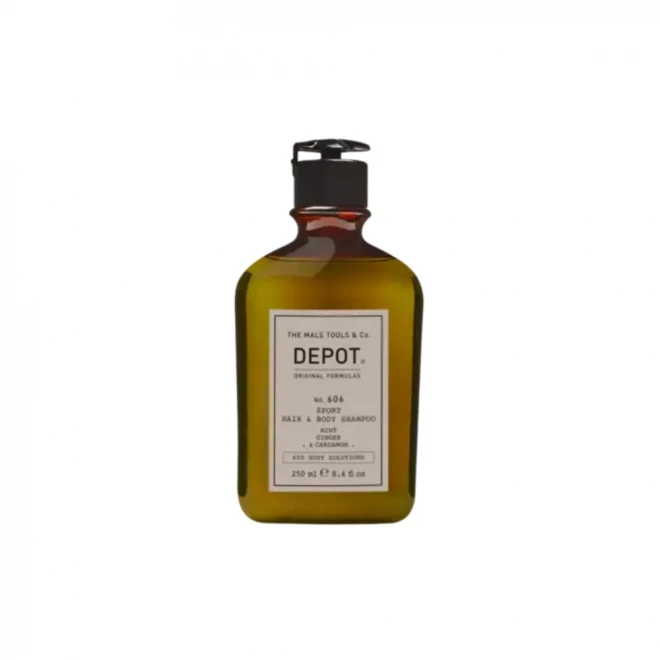 Шампунь та гель для душу DEPOT № 606 Sport Hair & Body Shampoo, 250 мл — 2 в 1 для активних чоловіків