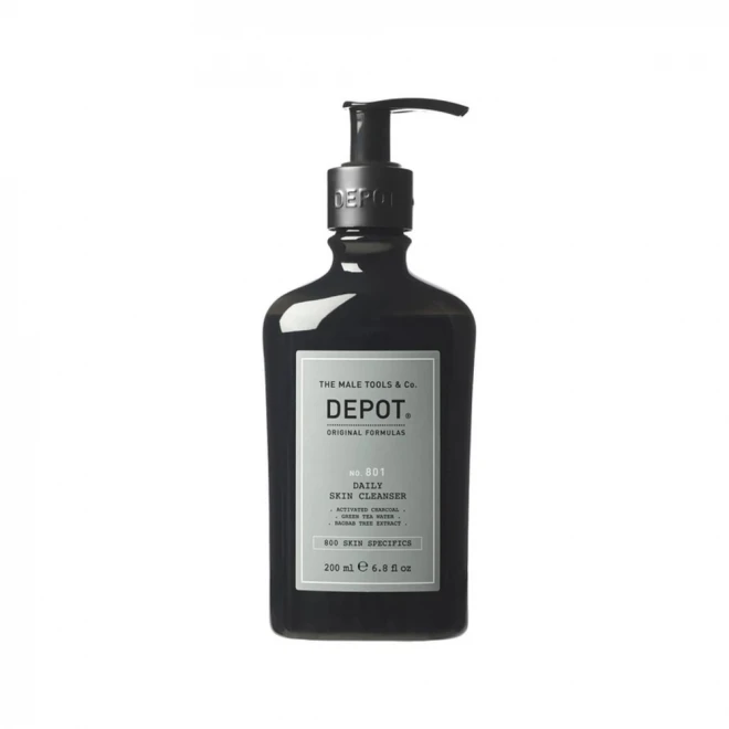 Очищуючий гель DEPOT № 801 Daily Skin Cleanser, 200 мл — детоксикація з активованим вугіллям