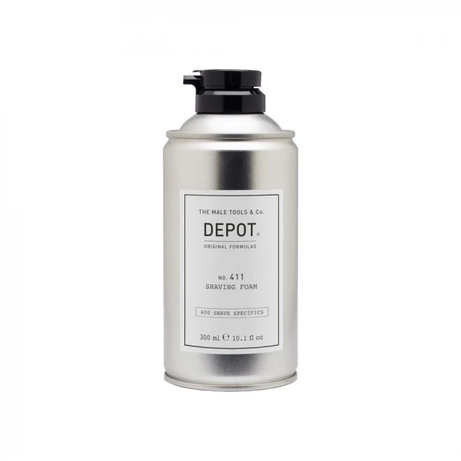 Піна для гоління DEPOT No. 411 Shaving Foam, 300 мл — легке ковзання леза без подразнення