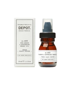 Олія до гоління та пом'якшення бороди Depot No. 403 Pre-Shave & Softening Beard Oil Fresh Black Pepper, 30 мл