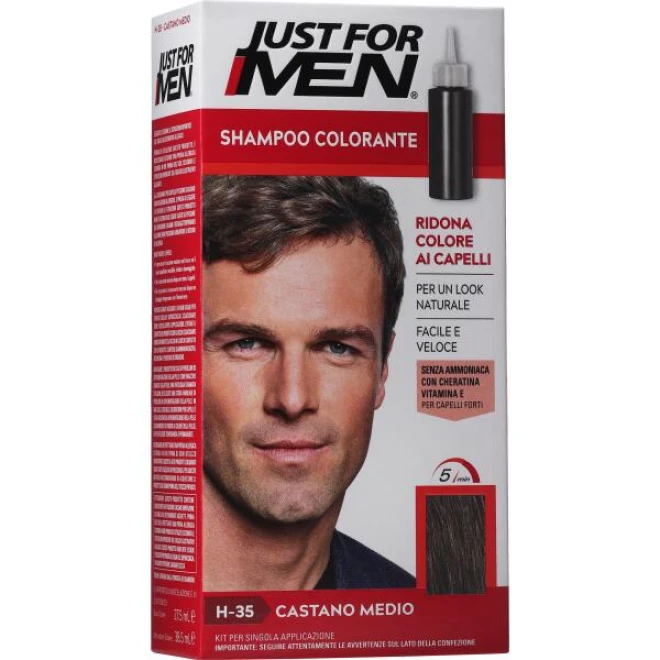 Відтінковий шампунь Just for Men Coloring Shampoo Medium Brown H-35