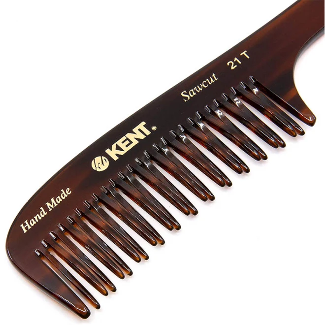 Гребінь Kent A 21T Hand Made Curved Double-Row Detangling Comb, 7.5 Inch, 1 Ounce
