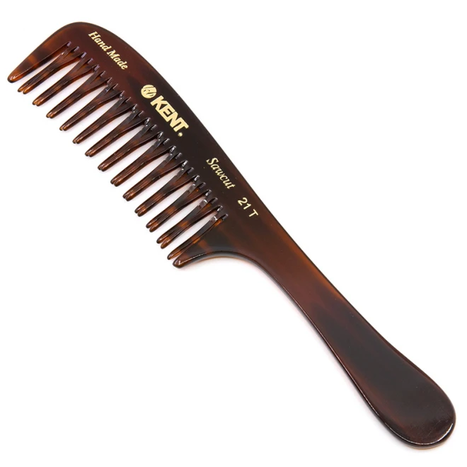 Гребінь Kent A 21T Hand Made Curved Double-Row Detangling Comb, 7.5 Inch, 1 Ounce