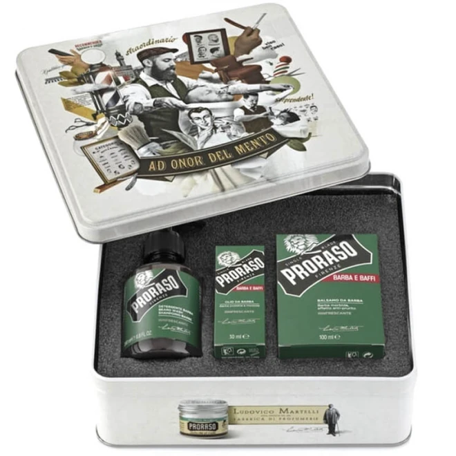 Набір Для Бороди Proraso Metal Box Beard Care Refreshing Gift Set
