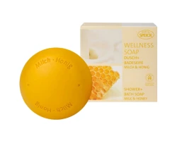 Мило для душу та ванни Speick Wellness Soap Milk & Honey з екстрактом молока та меду 200 г