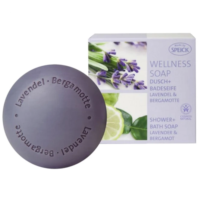 Мило для душу та ванни Speick Wellness Soap Sea Lavender & Bergamot з екстрактом лаванди та бергамоту 200 г