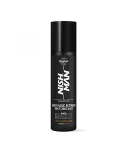 Спрей для маскування сивини Nishman Hair Magic Retouch Root Concealer "Black" 100 мл