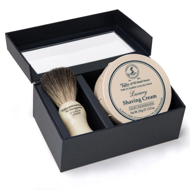 Подарунковий набір для гоління Taylor of Old Bond Street Shaving Brush & Mr Taylor’s Shaving Cream 150 гр