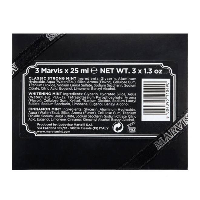 Подарунковий набір Marvis 3 Flavours Box (Classic, Whitening, Cinnamon)
