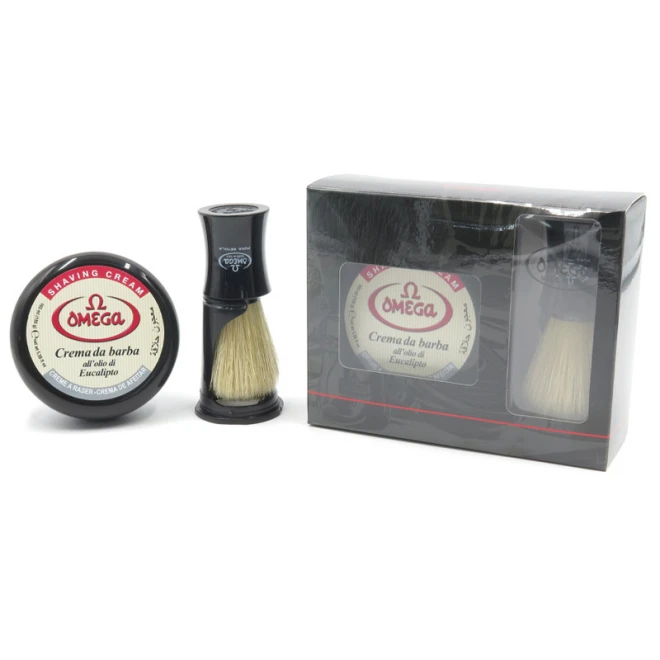 Набір для гоління Omega 59.81818 (Крем для гоління та помазок з підставкою)