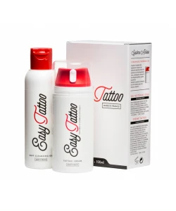 Комплект по догляду за татуюванням Easy Tattoo 100 МЛ КРЕМУ + 125 МЛ ГЕЛЮ