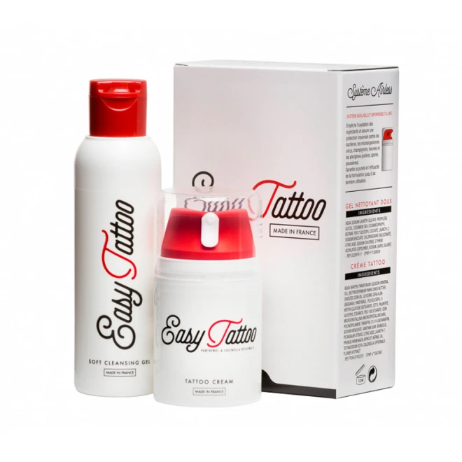 Комплект по догляду за татуюванням Easy Tattoo 50 мл крему + 125 мл гелю