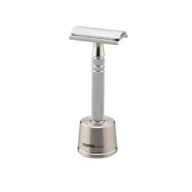 Станок для гоління Т-подібний Feather AS-D2S з підставкою 